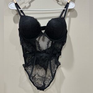 Victoria's Secret Black Lace Bodysuit